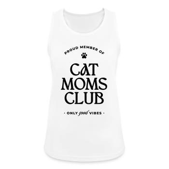 Cat Moms Club - Frauen Tank Top atmungsaktiv - Weiß - Vorne - Zoe (177cm)