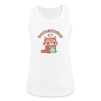Süßer roter Panda geboren mit niedrigem sozialem Batteriewert - Frauen Tank Top atmungsaktiv - Weiß - Vorne - Zoe (177cm)