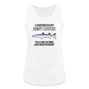 Der beste Fang des Fischers - Frauen Tank Top atmungsaktiv - Weiß - Vorne - Zoe (177cm)