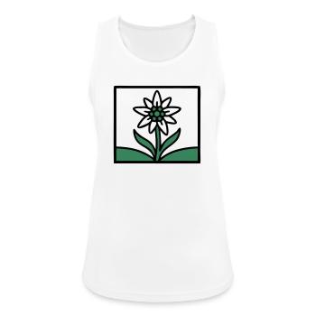 Edelweiss Blume Berge Wandern Alpenverein - Frauen Tank Top atmungsaktiv - Weiß - Vorne - Zoe (177cm)