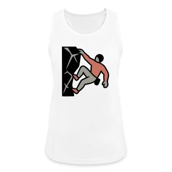  Kletterer Felswand Klettern Alpinismus - Frauen Tank Top atmungsaktiv - Weiß - Vorne - Zoe (177cm)