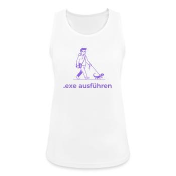 Exe Echse ausfuehren Admin Sysadmin Geschenk - Frauen Tank Top atmungsaktiv - Weiß - Vorne - Zoe (177cm)