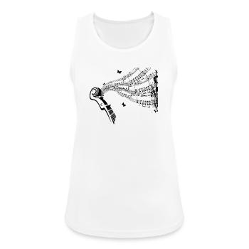 Musiknoten Musik Musiker Notenschlüssel Noten - Frauen Tank Top atmungsaktiv - Weiß - Vorne - Zoe (177cm)