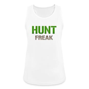 Hunt Freak Green Ball Typografie - Frauen Tank Top atmungsaktiv - Weiß - Vorne - Zoe (177cm)