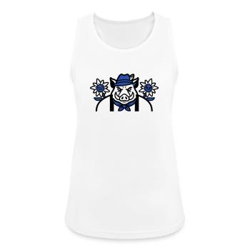 Wildschwein Edelweiss Wappen - Frauen Tank Top atmungsaktiv - Weiß - Vorne - Zoe (177cm)