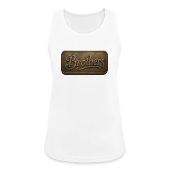 Brüder Bronzerelief Plakette - Frauen Tank Top atmungsaktiv - Weiß - Vorne - Zoe (177cm)
