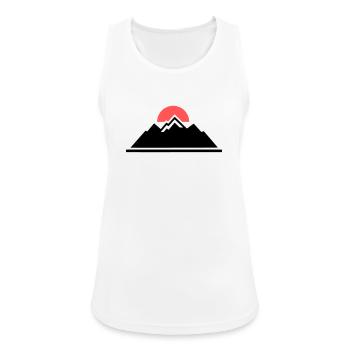 Berge Sonne Wandern Outdoor Alpenverein - Frauen Tank Top atmungsaktiv - Weiß - Vorne - Zoe (177cm)