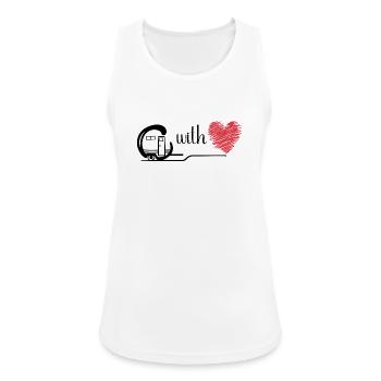 Zelt Wohnmobil Camping Wohnwagen Urlaub - Frauen Tank Top atmungsaktiv - Weiß - Vorne - Zoe (177cm)