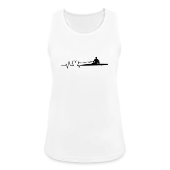 Rudern Herzschlag Ruderer Einer - Frauen Tank Top atmungsaktiv - Weiß - Vorne - Zoe (177cm)