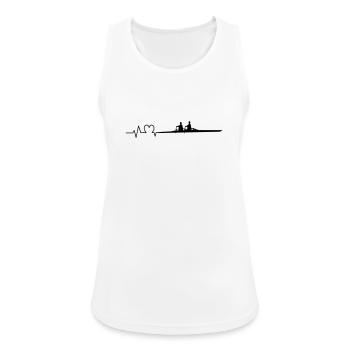 Rudern Herzschlag Doppelzweier - Frauen Tank Top atmungsaktiv - Weiß - Vorne - Zoe (177cm)