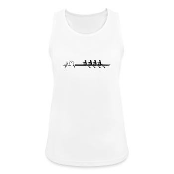Rudern Herzschlag Frauenvierer - Frauen Tank Top atmungsaktiv - Weiß - Vorne - Zoe (177cm)