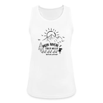 mein niveau? über meer. - Frauen Tank Top atmungsaktiv - Weiß - Vorne - Zoe (177cm)