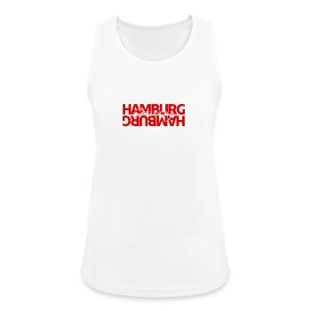 Hamburg Germany Bold Typography - Frauen Tank Top atmungsaktiv - Weiß - Vorne - Zoe (177cm)