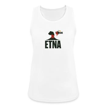 Ätna Eruption Grafik T-Shirt - Frauen Tank Top atmungsaktiv - Weiß - Vorne - Zoe (177cm)