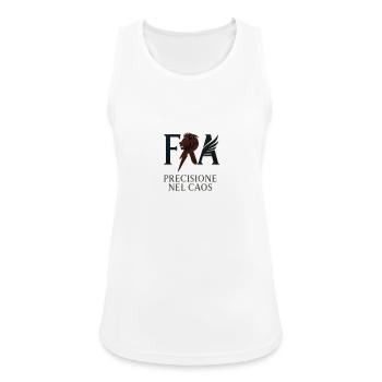 Emblem der Stärke und des Chaos in dunkler Tönung - Frauen Tank Top atmungsaktiv - Weiß - Vorne - Zoe (177cm)