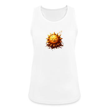 Schlafender Sonnenschein mit Bohnen - Frauen Tank Top atmungsaktiv - Weiß - Vorne - Zoe (177cm)