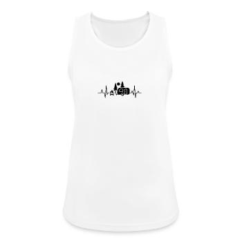 Lagerfeuer Herzschlag Camping - Frauen Tank Top atmungsaktiv - Weiß - Vorne - Zoe (177cm)