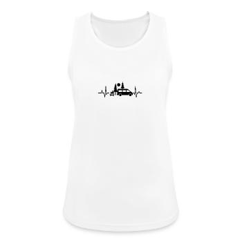 Herzschlag Vanlife Silhouette - Frauen Tank Top atmungsaktiv - Weiß - Vorne - Zoe (177cm)
