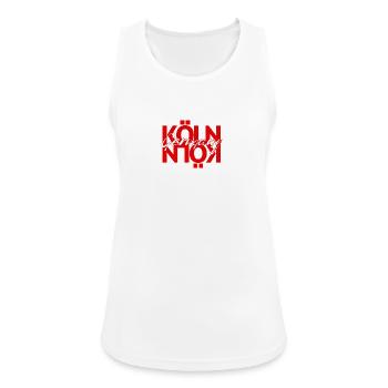 König Germany Schriftoverlay - Frauen Tank Top atmungsaktiv - Weiß - Vorne - Zoe (177cm)