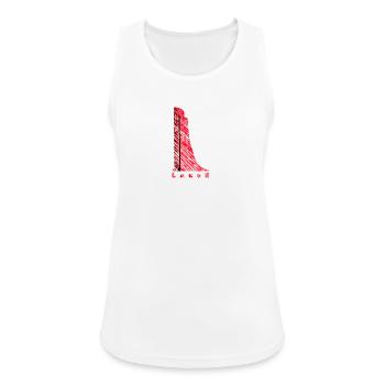 Laboe Marine-Ehrenmal – Modernes Grafik-Design - Frauen Tank Top atmungsaktiv - Weiß - Vorne - Zoe (177cm)