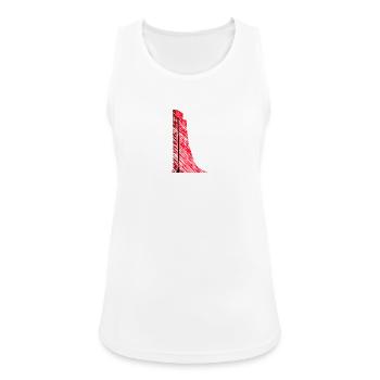 Laboe Modern Art – Marine-Ehrenmal - Frauen Tank Top atmungsaktiv - Weiß - Vorne - Zoe (177cm)