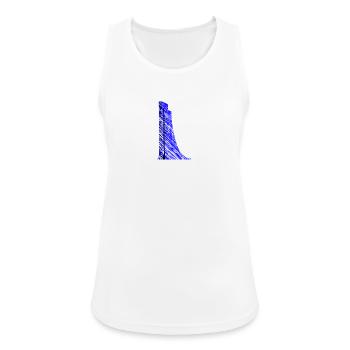 Laboe Modern Art Skyline - Frauen Tank Top atmungsaktiv - Weiß - Vorne - Zoe (177cm)