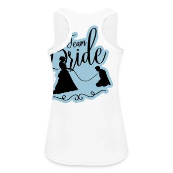Team Braut Hochzeit Junggesellinnen - Frauen Tank Top atmungsaktiv - Weiß - Hinten - Zoe (177cm)