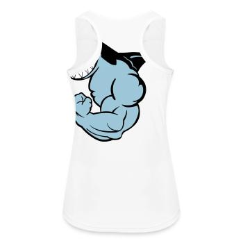 starker Hai 02 - Frauen Tank Top atmungsaktiv - Weiß - Hinten - Zoe (177cm)