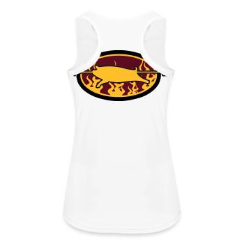 Grilling me softly! - Frauen Tank Top atmungsaktiv - Weiß - Hinten - Zoe (177cm)
