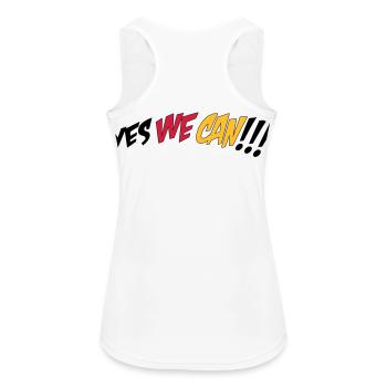 yes we can - Women's Breathable Tank Top - white - Back - Zoe (177cm)