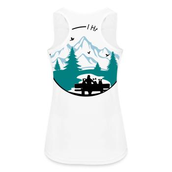 I hate people... - Frauen Tank Top atmungsaktiv - Weiß - Hinten - Zoe (177cm)