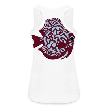 discus fish vektor - Débardeur respirant Femme - blanc - Dos - Zoe (177cm)