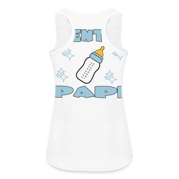BALD OPA - Frauen Tank Top atmungsaktiv - Weiß - Hinten - Zoe (177cm)