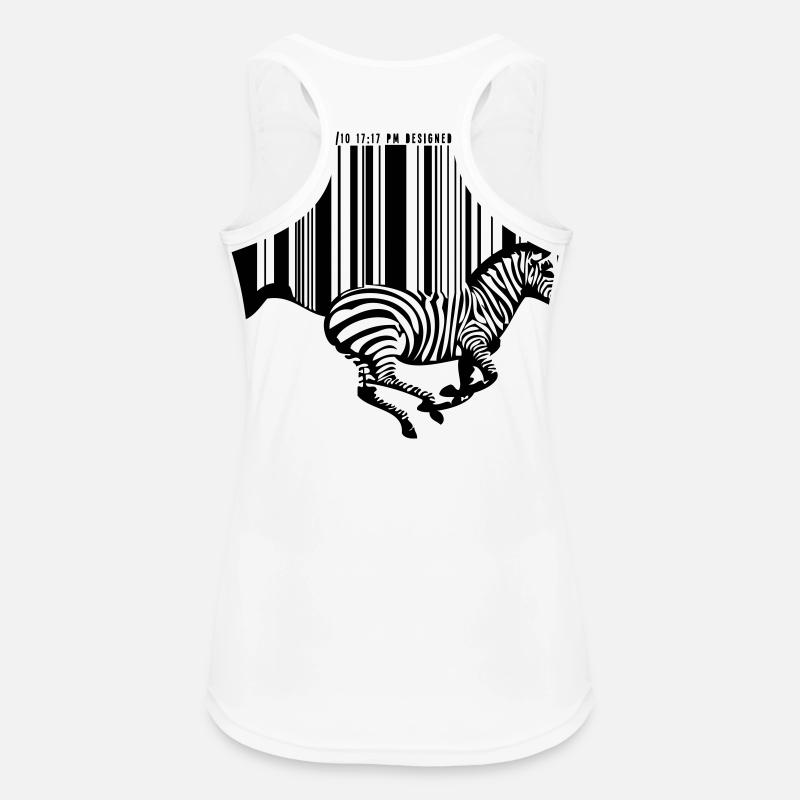 ZEBRA BARCODE - Women's Breathable Tank Top - white