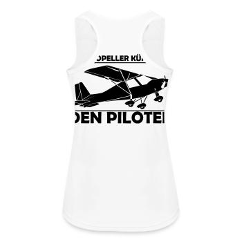 C42 Ultraleichtflugzeug Geschenk - Frauen Tank Top atmungsaktiv - Weiß - Hinten - Zoe (177cm)