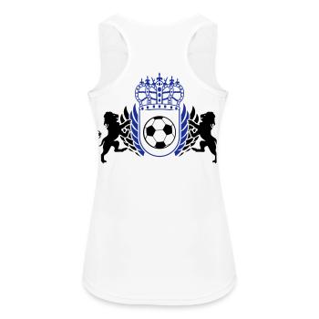 fussball_wappen_02 - Women's Breathable Tank Top - white - Back - Zoe (177cm)