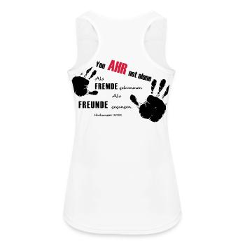 Als Fremde gekommen, als Freunde gegangen - Frauen Tank Top atmungsaktiv - Weiß - Hinten - Zoe (177cm)