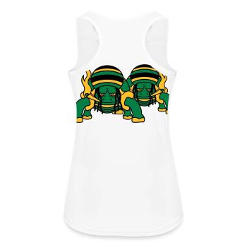 2 freunde team paar kiffer kiffen hanf w - Frauen Tank Top atmungsaktiv - Weiß - Hinten - Zoe (177cm)