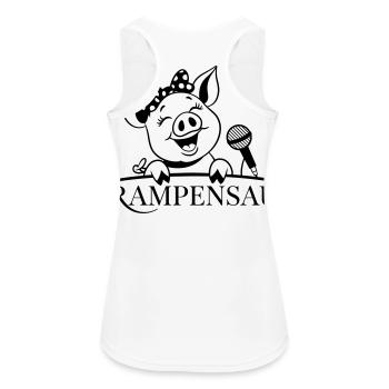 Ramp pig - Women's Breathable Tank Top - white - Back - Zoe (177cm)