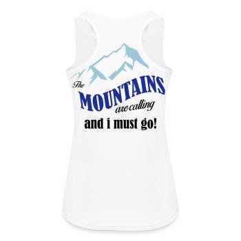 Les montagnes appellent la copie - Débardeur respirant Femme - blanc - Dos - Zoe (177cm)