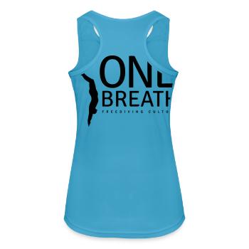 One Breath (custom color) - Débardeur respirant Femme - bleu saphir - Dos - Zoe (177cm)