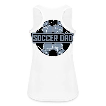 Soccer Dad Sport Logo - Women's Breathable Tank Top - white - Back - Zoe (177cm)