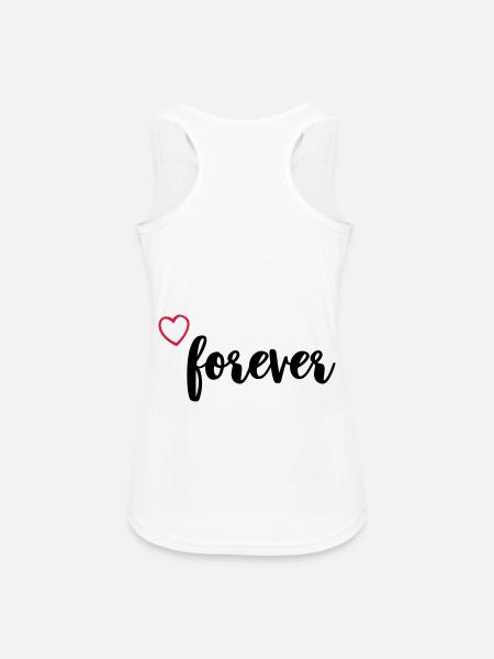 herz forever - Frauen Tank Top atmungsaktiv - Weiß