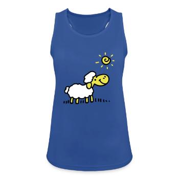 Sheep Sun 3 - Women's Breathable Tank Top - royal blue - Front - Zoe (177cm)