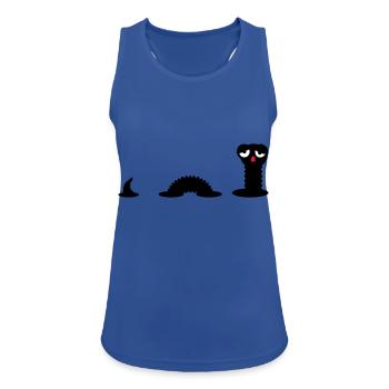 Early Worm / Early Worm (3c) - Women's Breathable Tank Top - royal blue - Front - Zoe (177cm)