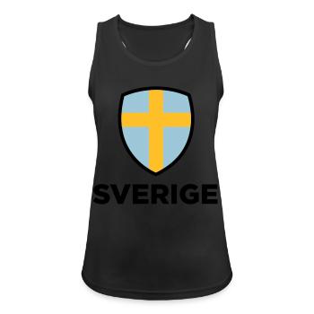 National flag of Sweden - Women's Breathable Tank Top - black - Front - Zoe (177cm)