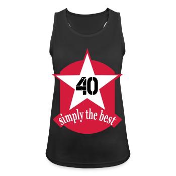 birthday - Women's Breathable Tank Top - black - Front - Zoe (177cm)