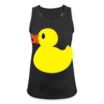 ente - Frauen Tank Top atmungsaktiv - Schwarz - Vorne - Zoe (177cm)