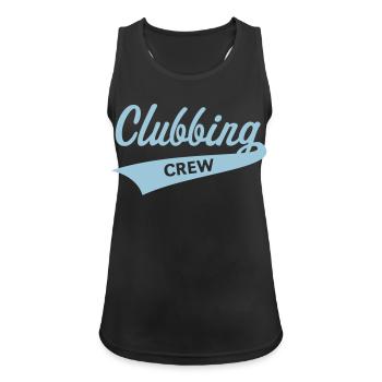 Clubbing Crew (Party / Celebrations / Dancing / Skyblue) - Women's Breathable Tank Top - black - Front - Zoe (177cm)