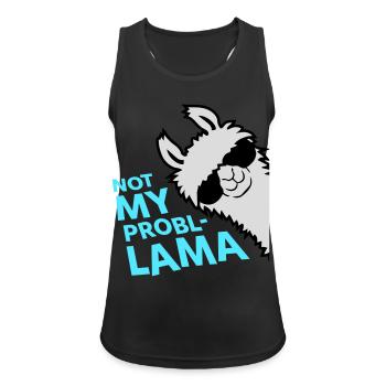 Lama Not My Problama Cool Side Sunglasses - Women's Breathable Tank Top - black - Front - Zoe (177cm)